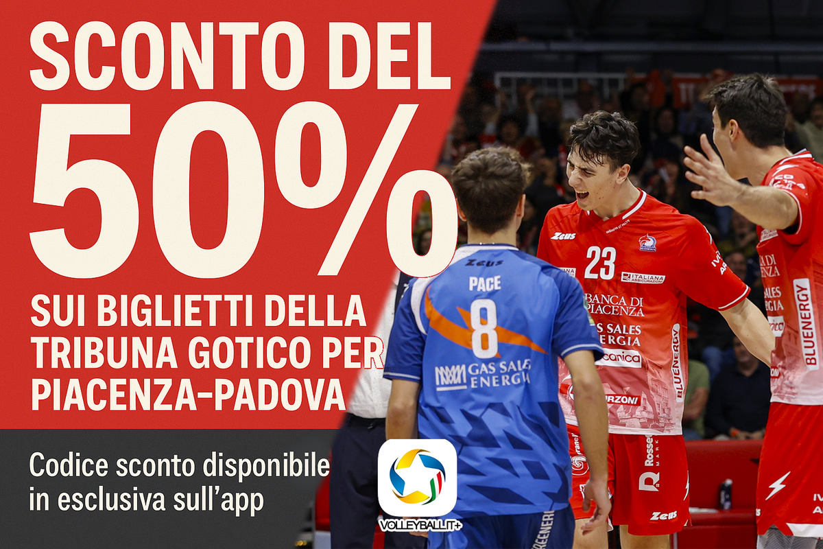 ULTIME ORE - Sconto del 50% sui biglietti di Piacenza - Padova