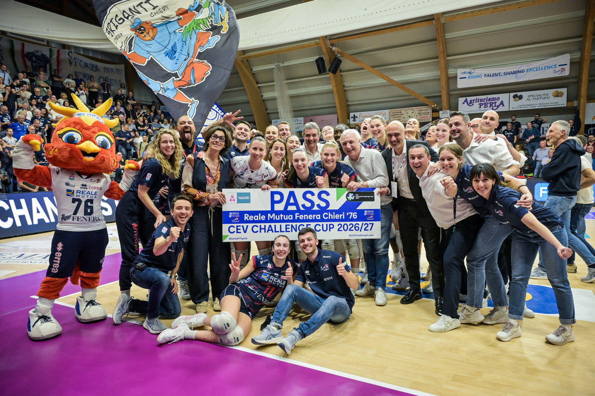 A1 Tigotà: Chieri supera Cuneo 3-0 e conquista l’Europa, Challenge Cup anche nel 2026/27