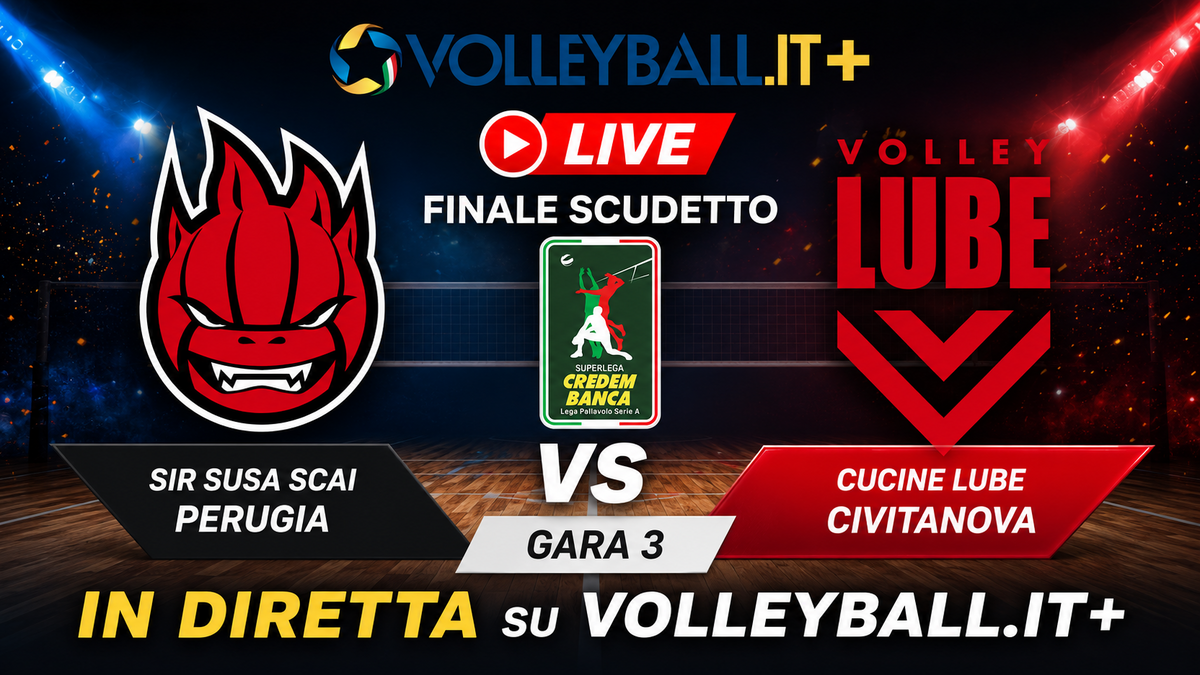 Volleyball.it+: Gara3 di finale scudetto si vive anche live sull’app con notifiche, statistiche e racconto punto per punto