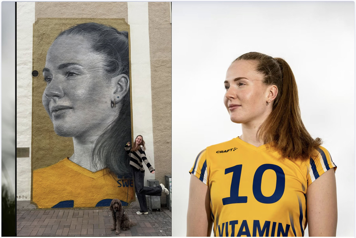 Isabelle Haak, il murales nella sua Ängelholm: l’omaggio alla stella dell’Imoco Conegliano firmato da Zabou