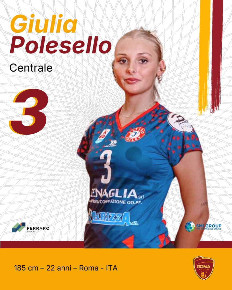 Roma annuncia Giulia Polesello al centro per la stagione 2026/27