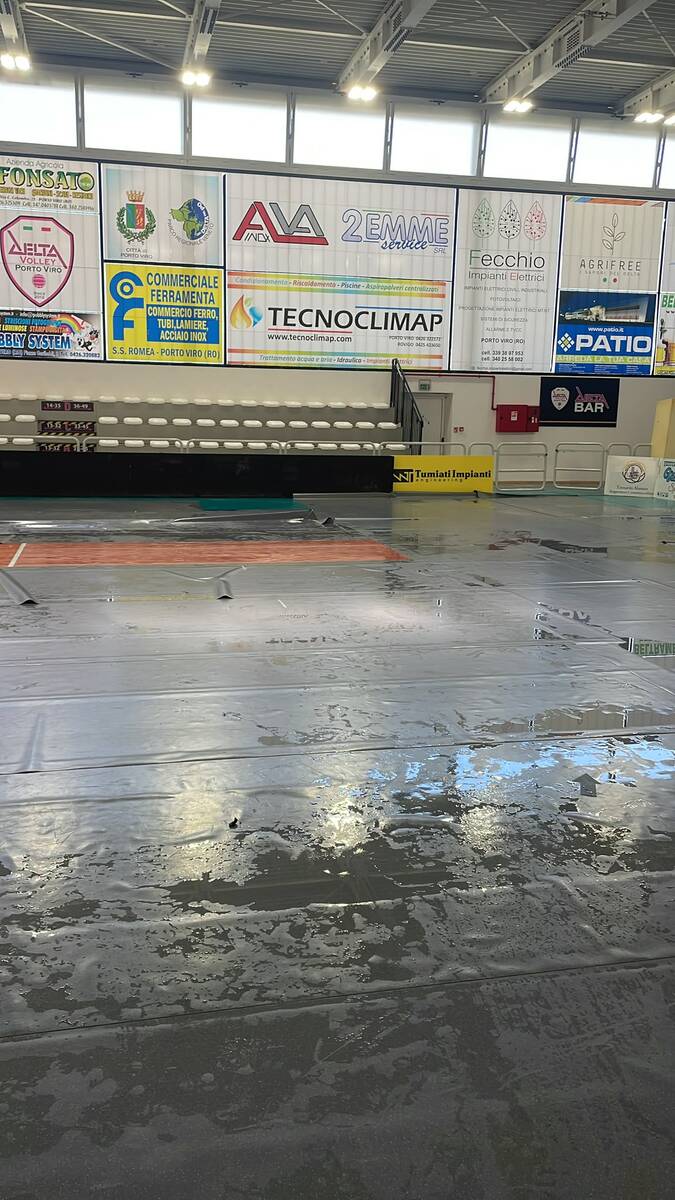 Palasport allagato a Porto Viro, il Delta Volley chiede una soluzione definitiva