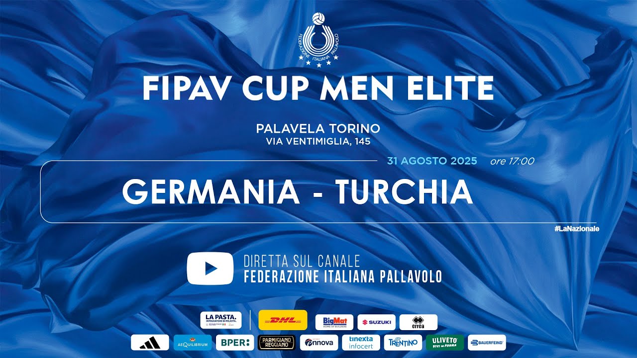 Fipav Cup Men Elite: Torino, ore 15 Germania-Turchia qui diretta YouTube