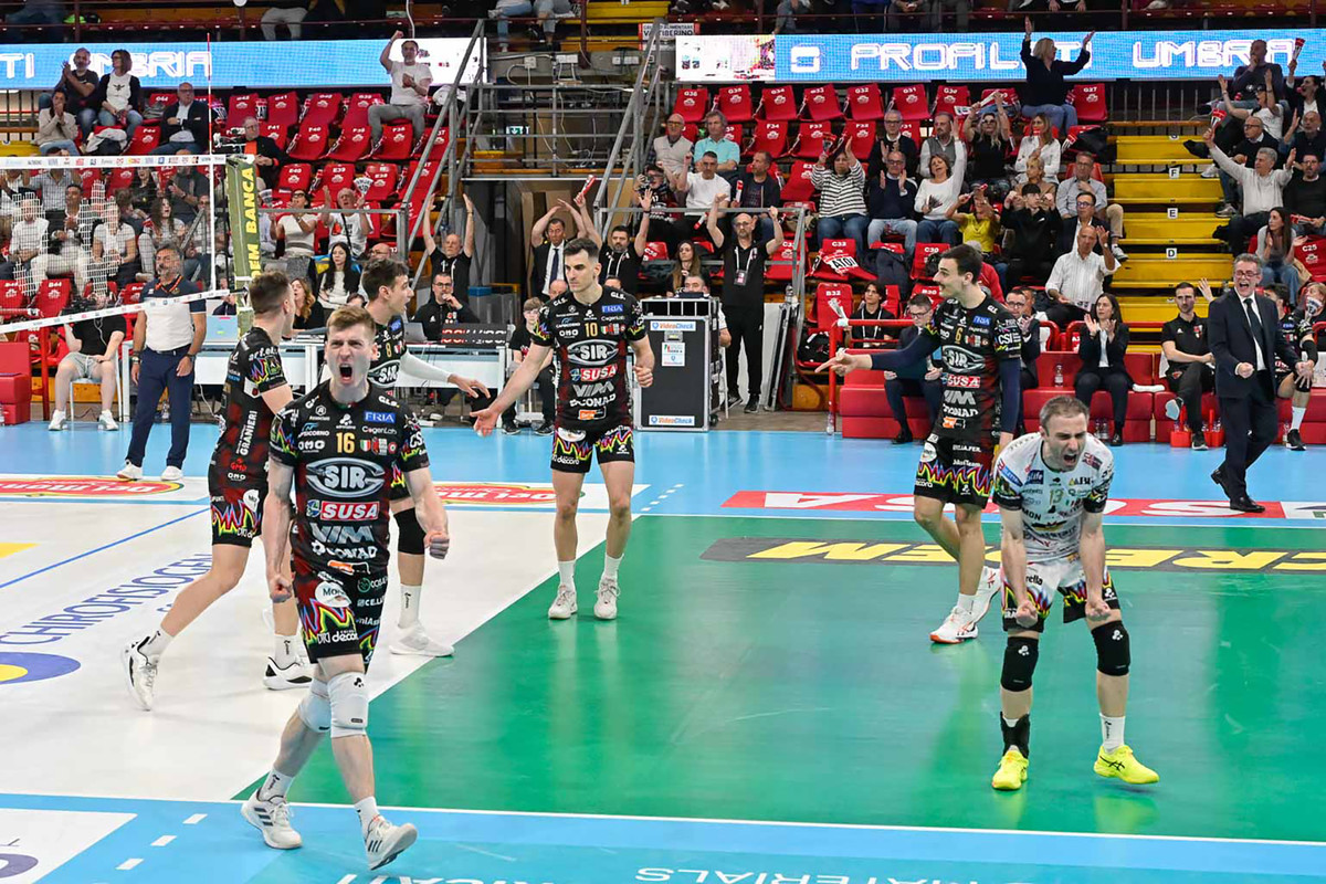 Superlega: Perugia rialza la testa e vince gara 1 della finalina per il terzo posto