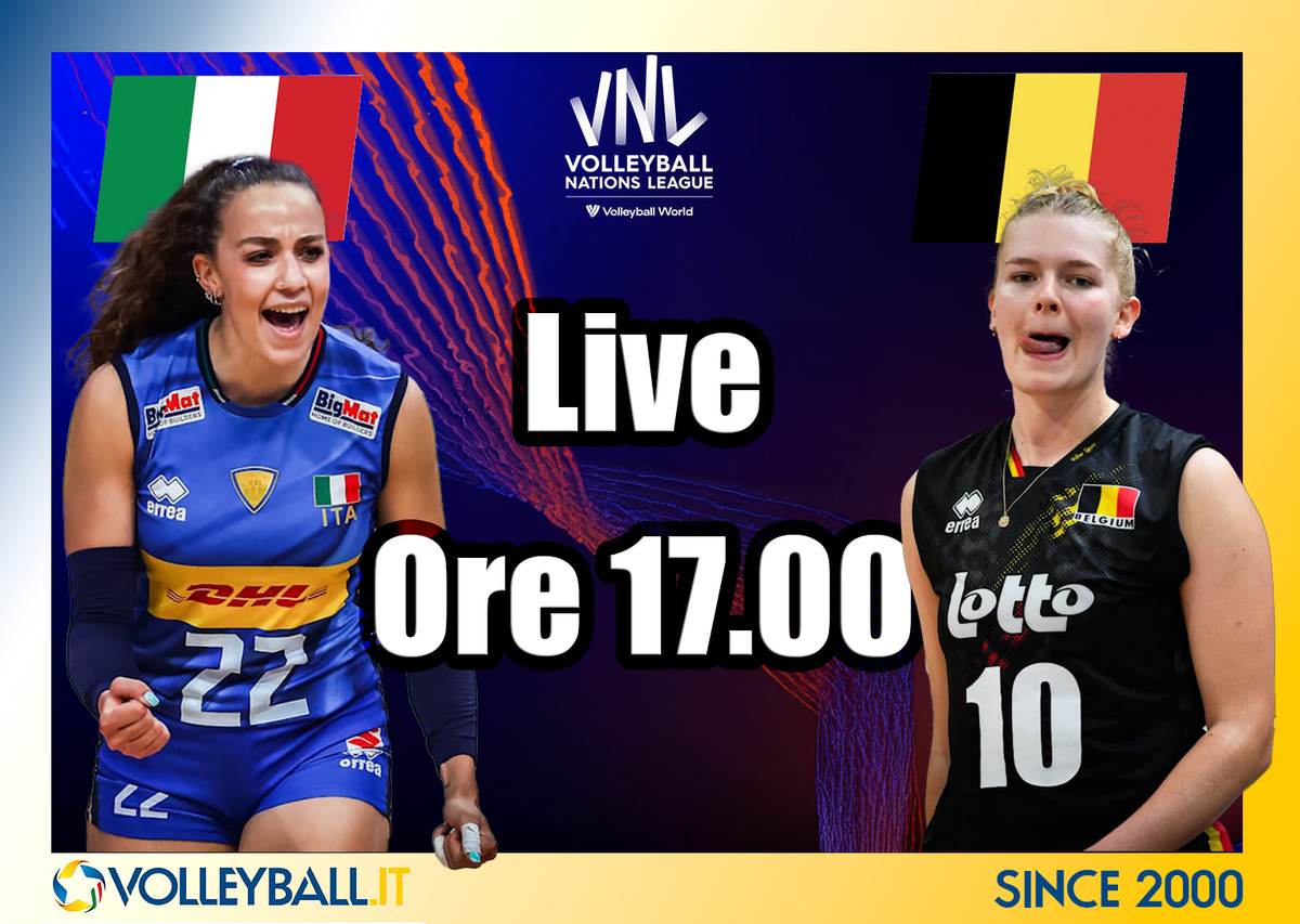 VNL F.: Italia-Belgio, ore 17. Sull'APP la cronaca live con le stats set per set