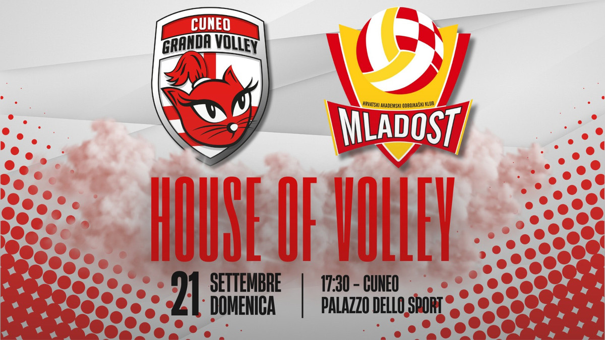 Cuneo: Il 21 settembre il primo trofeo “House of Volley” contro Mladost Zagabria