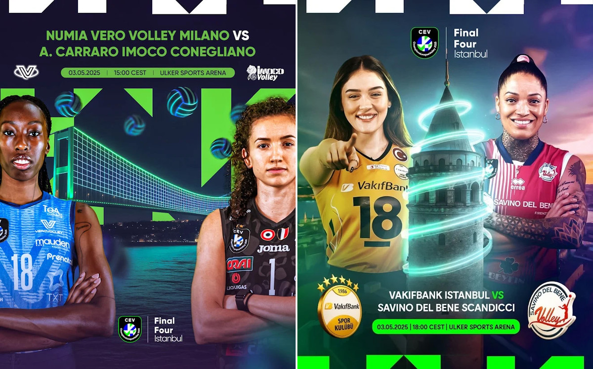 Champions League F.:  Conegliano-Milano e VakifBank-Scandicci, l'Italia sogna a Istanbul