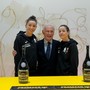 Gabi e Monica al Vinitaly stand Prosecco DOC con il presidente del Consorzio Prosecco Doc