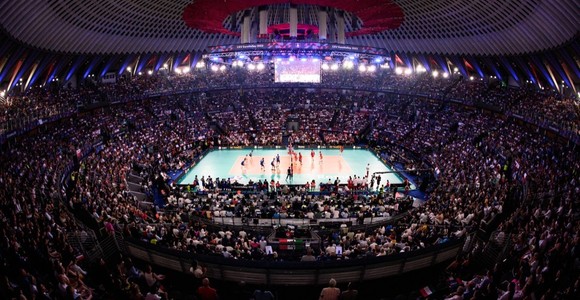 Il pubblico sugli spalti durante una gara di CEV EuroVolley Il pubblico sugli spalti durante una gara di CEV EuroVolley
