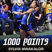 Giappone: Sylvia Nwakalor prima a quota 1000 punti in stagione in SV.League
