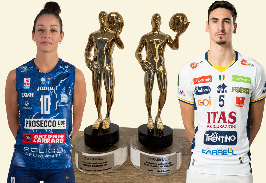 Monica De Gennaro e Alessandro Michieletto i due Pallavolisti dell'Anno 2025