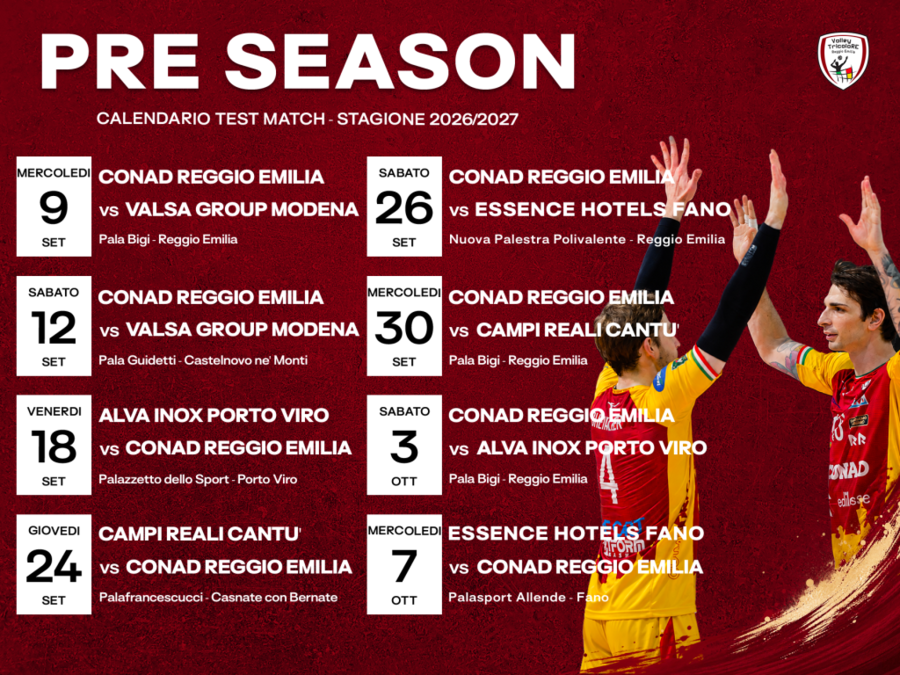 Conad Reggio Emilia: Otto amichevoli verso il ritorno in Serie A2 Conad Reggio Emilia: Otto amichevoli verso il ritorno in Serie A2