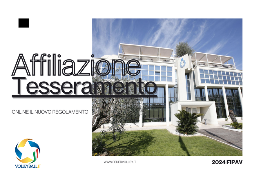 Fipav: Online il nuovo il Regolamento Affiliazioni e Tesseramento