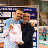 Baranowicz con il presidente onorario del club Massimiliano Marini