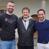 Il vice Bigarelli, l'amministratore delegato Veneziani e l'ex coach Solforati