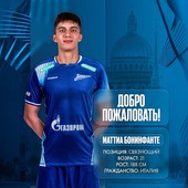 Boninfante, ufficiale il suo ingaggio allo Zenit San Pietroburgo Boninfante, ufficiale il suo ingaggio allo Zenit San Pietroburgo
