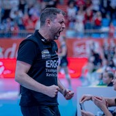 L'esultanza di Riccardo Boieri dopo il colpaccio di Coppa di Germania L'esultanza di Riccardo Boieri dopo il colpaccio di Coppa di Germania