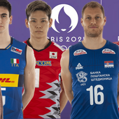 Stern, Michieletto Niscida, i top scorer di Slovenia, Italia e Giappone. Luburic e Yant, top scorer di Serbia e Cuba