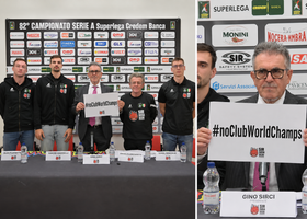 Questa doveva essere la provocazione alla FIVB... (scritta nel cartello modificata con AI) Questa doveva essere la provocazione alla FIVB... (scritta nel cartello modificata con AI)