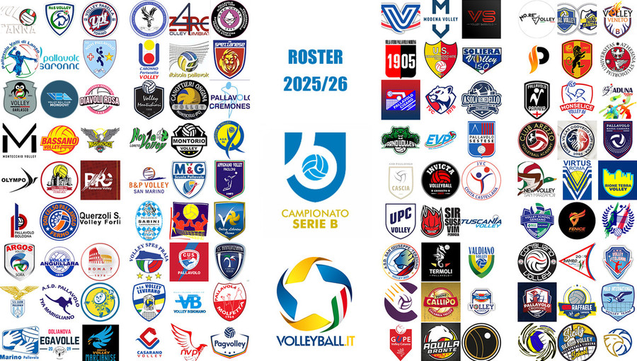 Serie B Maschile: Online sull'APP Volleyball.it+ i roster 2025/26