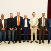 In foto, da sinistra verso destra, Fabio Mechini, Michele Miccolis, Sergio Di Meo, Massimo Righi, Bruno Da Re, Gino Sirci, Stefano Fanini, Albino Massacesi, Stefano Santuz