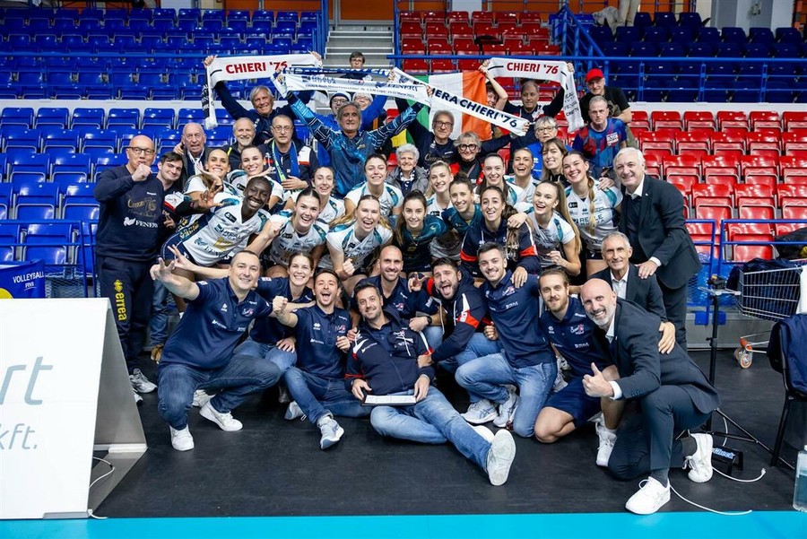 Cev Cup F.: Chieri festeggia a Budapest. Vince 3-0 contro il Vasas Obuda
