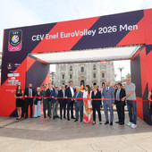 Milano: Inaugurata in Piazza del Duomo la Fanzone del Cev Enel Eurovolley Milano: Inaugurata in Piazza del Duomo la Fanzone del Cev Enel Eurovolley