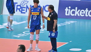 Porro e coach De Giorgi Porro e coach De Giorgi