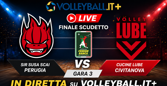 Volleyball.it+: Gara3 di finale scudetto si vive anche live sull’app con notifiche, statistiche e racconto punto per punto