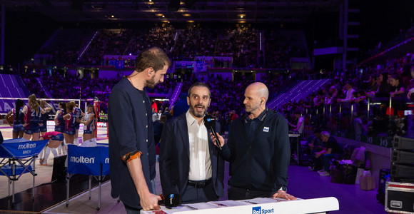 Matteo Piano e Edi Dembinski con Marco Gaspari, coach di Scandicci