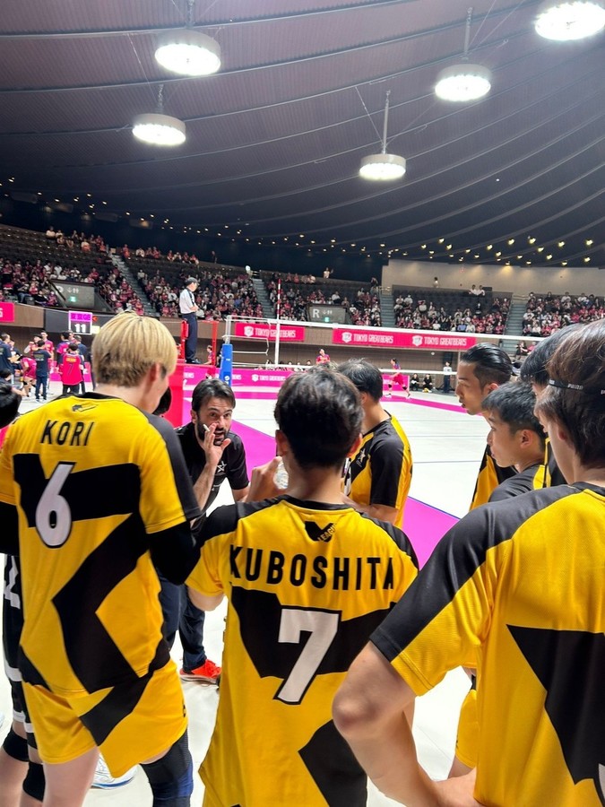 Federico Fagiani durante un time out