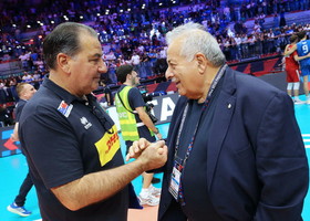 Fefé De Giorgi e Il presidente Manfredi Fefé De Giorgi e Il presidente Manfredi
