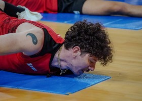 Giovanni Gargiulo durante la preparazione della Cucine Lube Civitanova