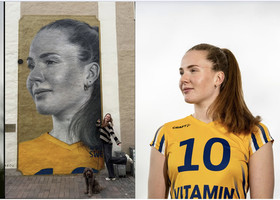 Haak visita il suo murales.... e l'immagine ispiratrice