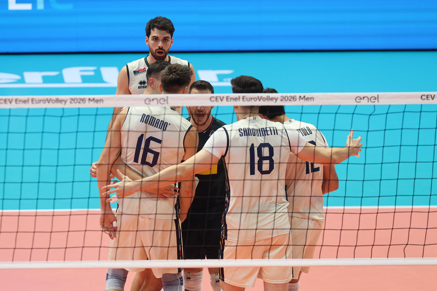 Eurovolley: L'Italia lotta come un leone. Bella gara di Romanò-Bottolo ben ispirati da Giannelli