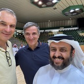 Il Presidente Massimo Righi e l’A.D. Fabio Fistetto assieme ad Ali Mohammed Alamri