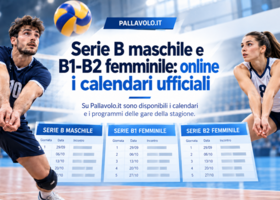 Serie B maschile e B1 / B2 femminile: Online i calendari ufficiali 2026/27 Serie B maschile e B1 / B2 femminile: Online i calendari ufficiali 2026/27