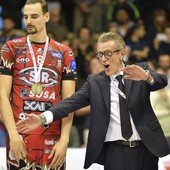 Angelo Lorenzetti festeggia sul podio