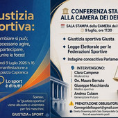 Giustizia sportiva, il 9 luglio i giovani scendono in piazza davanti alla Camera: manifestazione e conferenza stampa per chiedere riforme Giustizia sportiva, il 9 luglio i giovani scendono in piazza davanti alla Camera: manifestazione e conferenza stampa per chiedere riforme
