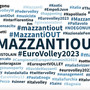 La &quot;nuvola&quot; social degli argomenti correlati nella ricerca sugli hashtag #mazzantiout #paolaegonu #eurovolley2023 tra il 3 e il 5 settembre