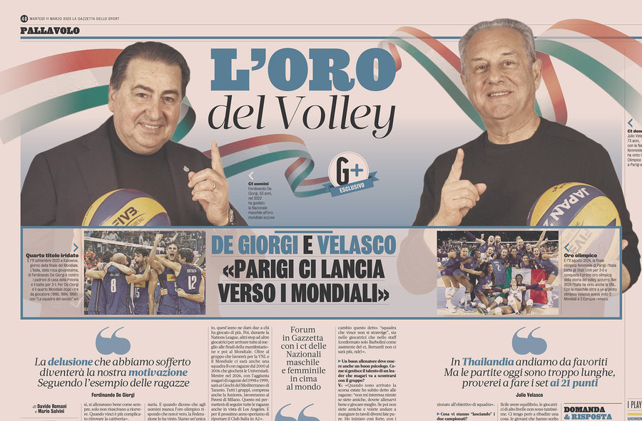 Verso il Mondiale: De Giorgi e Velasco presentano la stagione