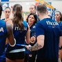 Coach Monica Cresta con le azzurrine