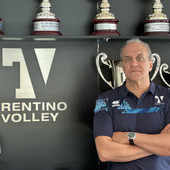 Marcelo Mendez nella sala dei trofei di Trentino Volley