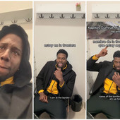 Immagni di Luis Elian Estrada Mazorra nel video postato dal confine tra Iran e Turchia