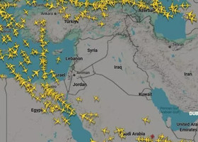 L'area mediorientale senza voli L'area mediorientale senza voli