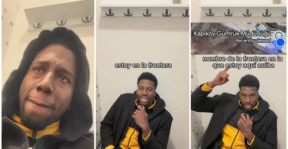 Immagni di Luis Elian Estrada Mazorra nel video postato dal confine tra Iran e Turchia Immagni di Luis Elian Estrada Mazorra nel video postato dal confine tra Iran e Turchia