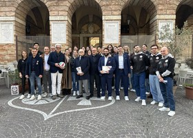 Macerata: la CBF Balducci HR ricevuta in Comune dopo la salvezza in Serie A1 Macerata: la CBF Balducci HR ricevuta in Comune dopo la salvezza in Serie A1