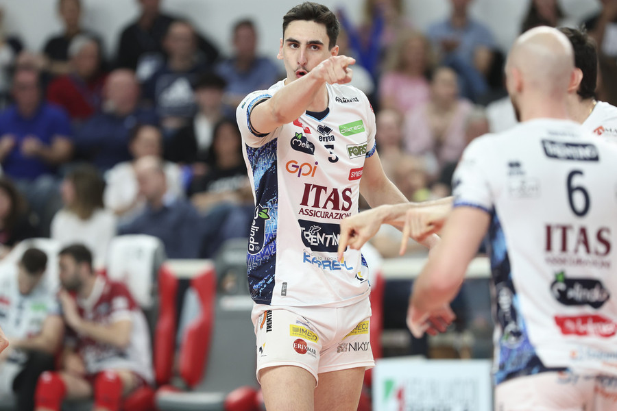 Superlega: Difesa e battuta, Trento ha la meglio su una Piacenza di qualità. 3-2