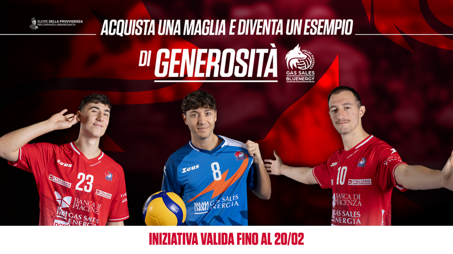 Piacenza: In vendita le maglie da gara per una raccolta benefica