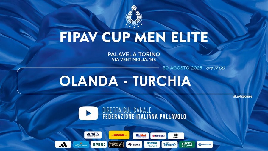 Fipav Cup Men Elite: Torino, ore 17 Olanda-Turchia qui diretta YouTube